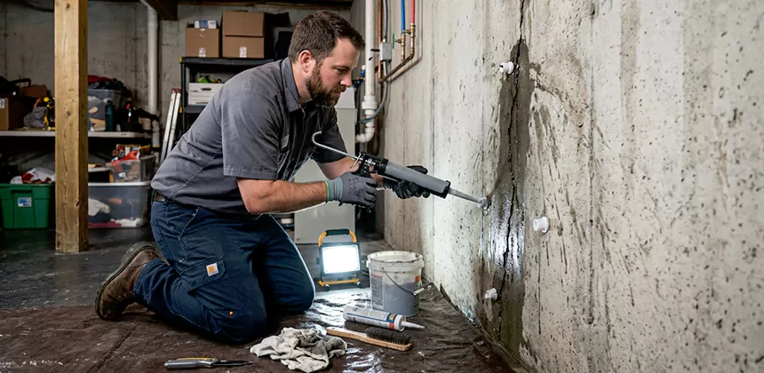 Basement Leak Repair From Inside in Laguna Beach